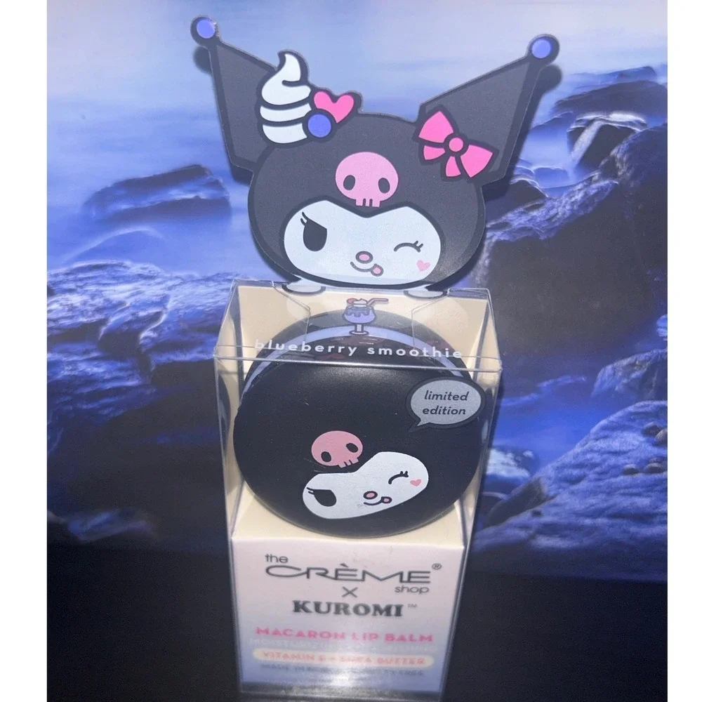 The Creme Shop X Hello Kitty Kuromi Blueberry Smoothie Macaron Lip Balm Ltd Ed